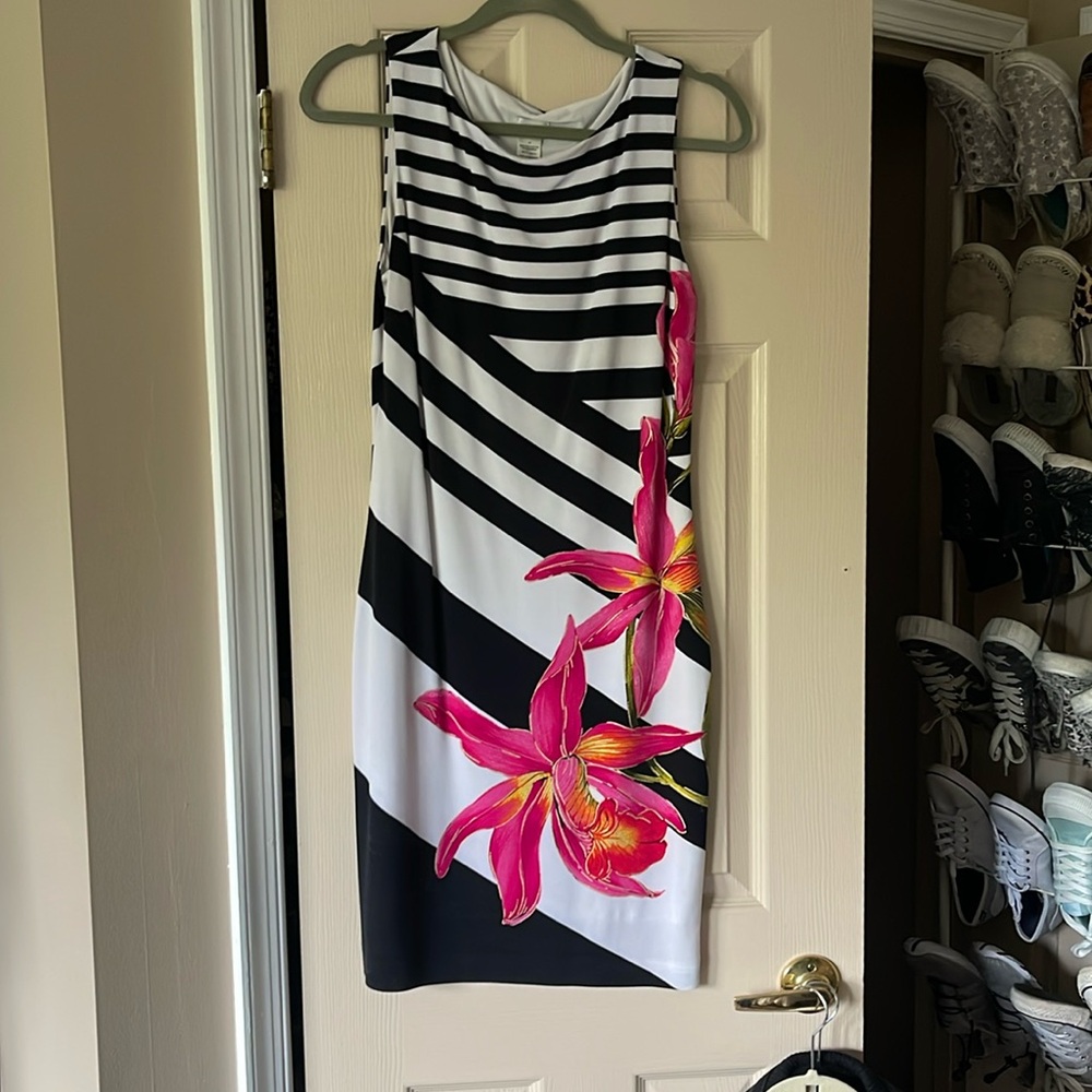 Cache day to evening sleeveless dress